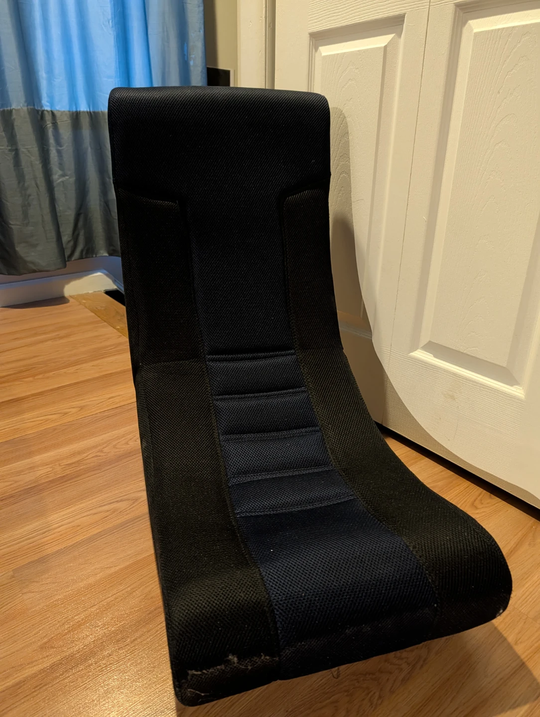 Black and Blue Floor Rocker Gaming Chair