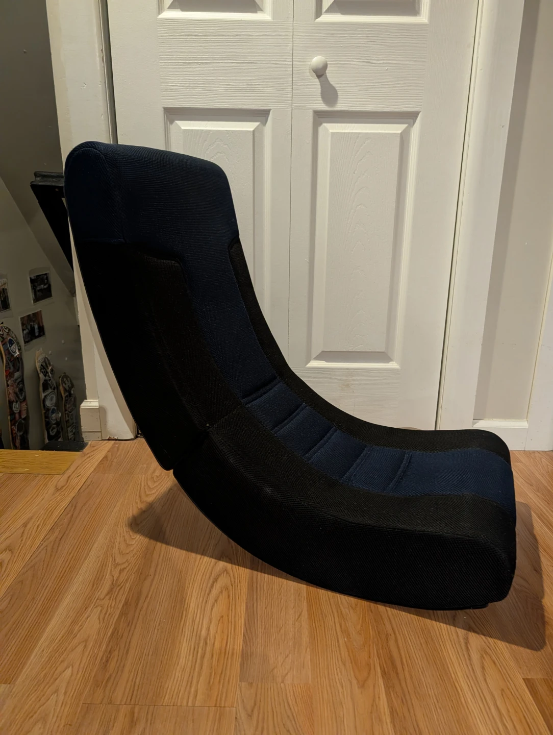 Black and Blue Floor Rocker Gaming Chair - photo 2