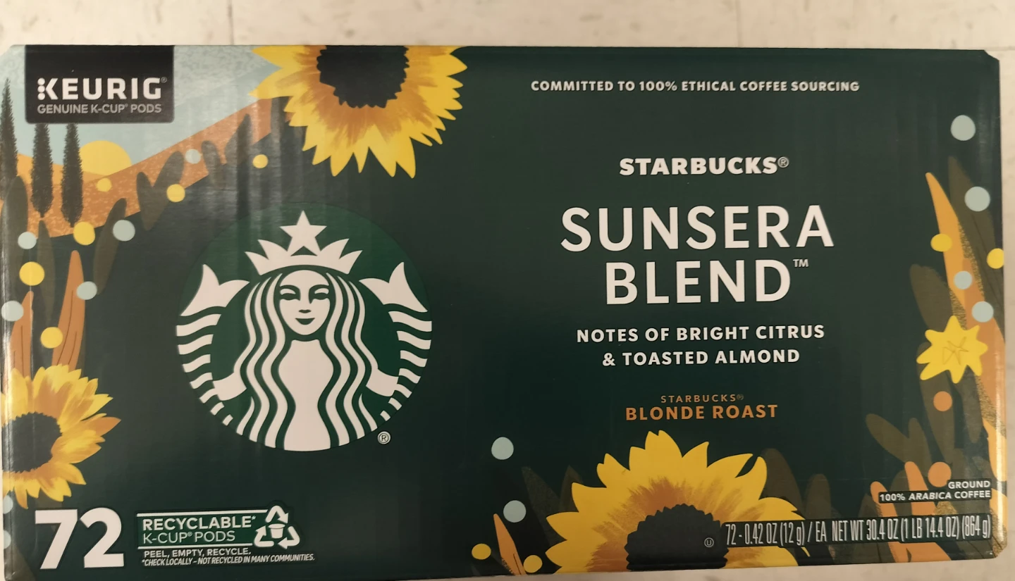 Starbucks Sunsera Blend Blonde Roast K-Cup Pods - 72 Count