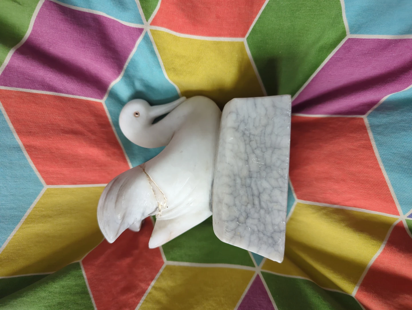 Marble Swan Bookends - photo 2