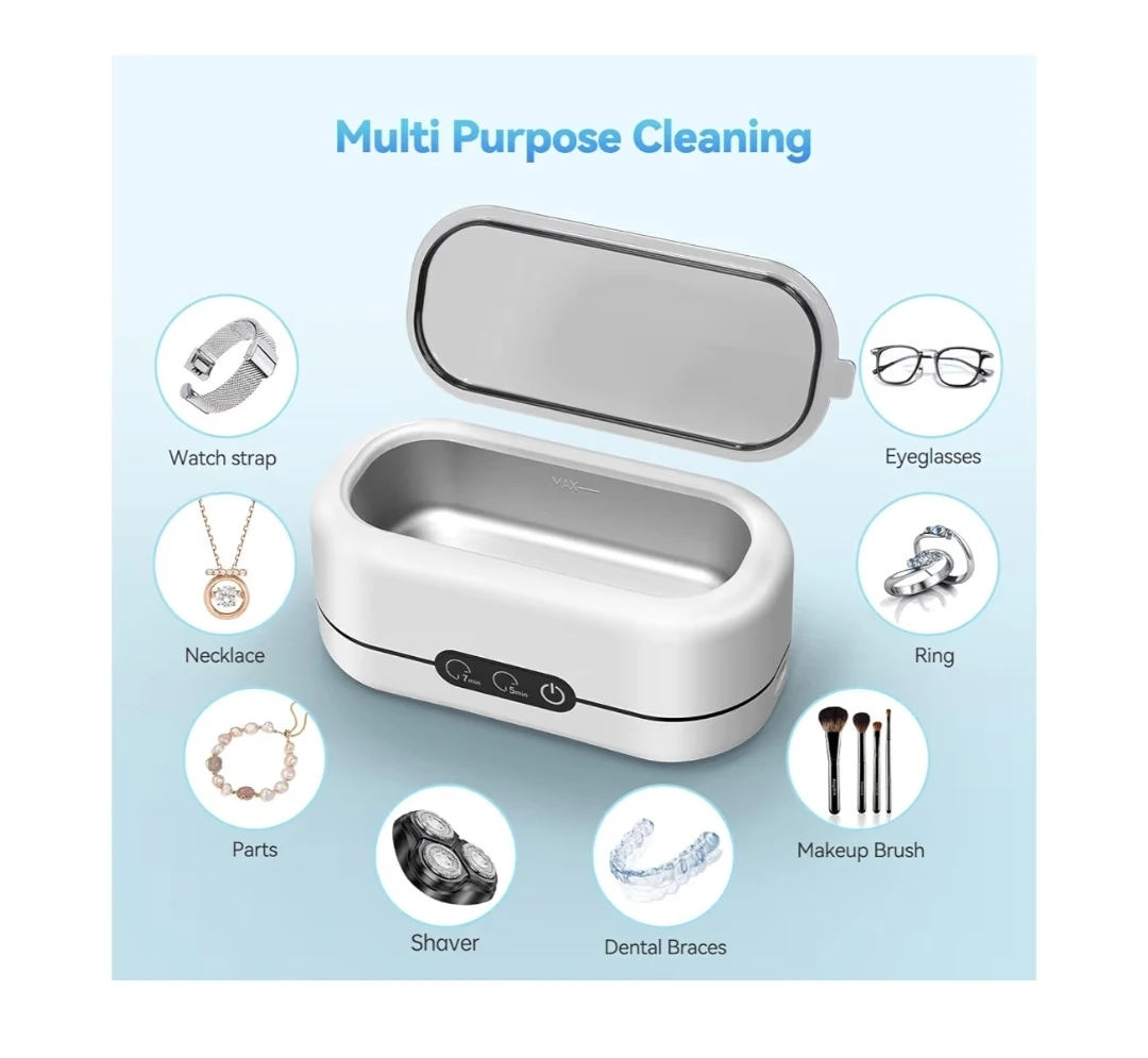 Ultrasonic Cleaner for Jewelry, Glasses, Makeup Brushes