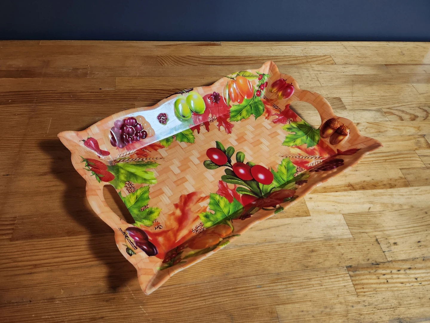 Harvest Fruit & Leaf Serving Tray
