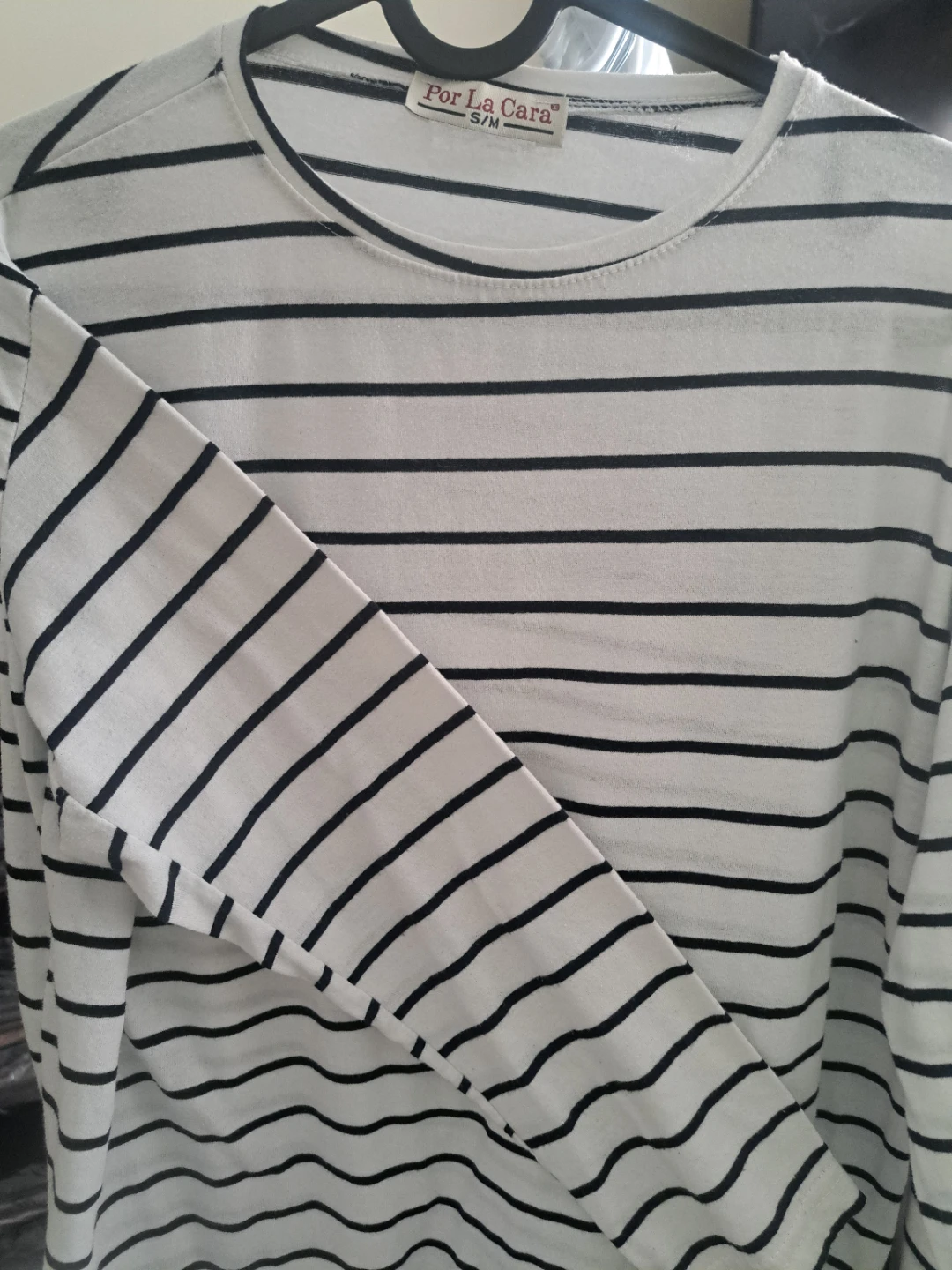 Por La Cara Striped Long Sleeve Top Size S/M - photo 3