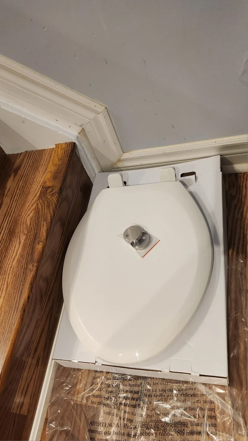 White Toilet Seat with Lid 🧡