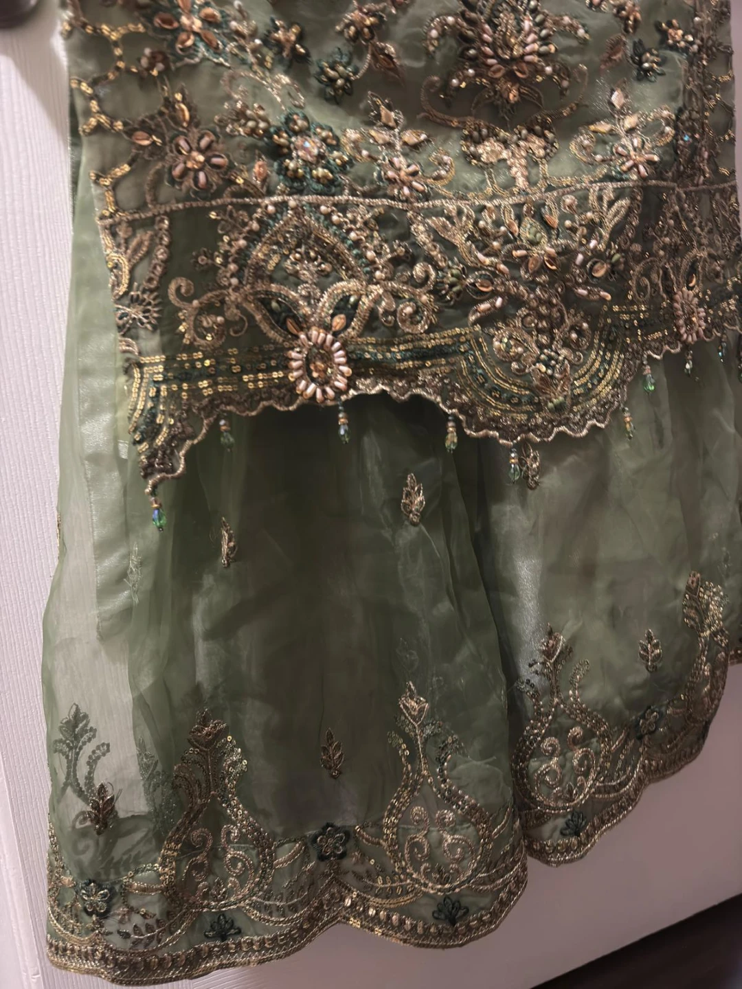 4You Green Embellished Kurti and Dupatta Set - photo 2