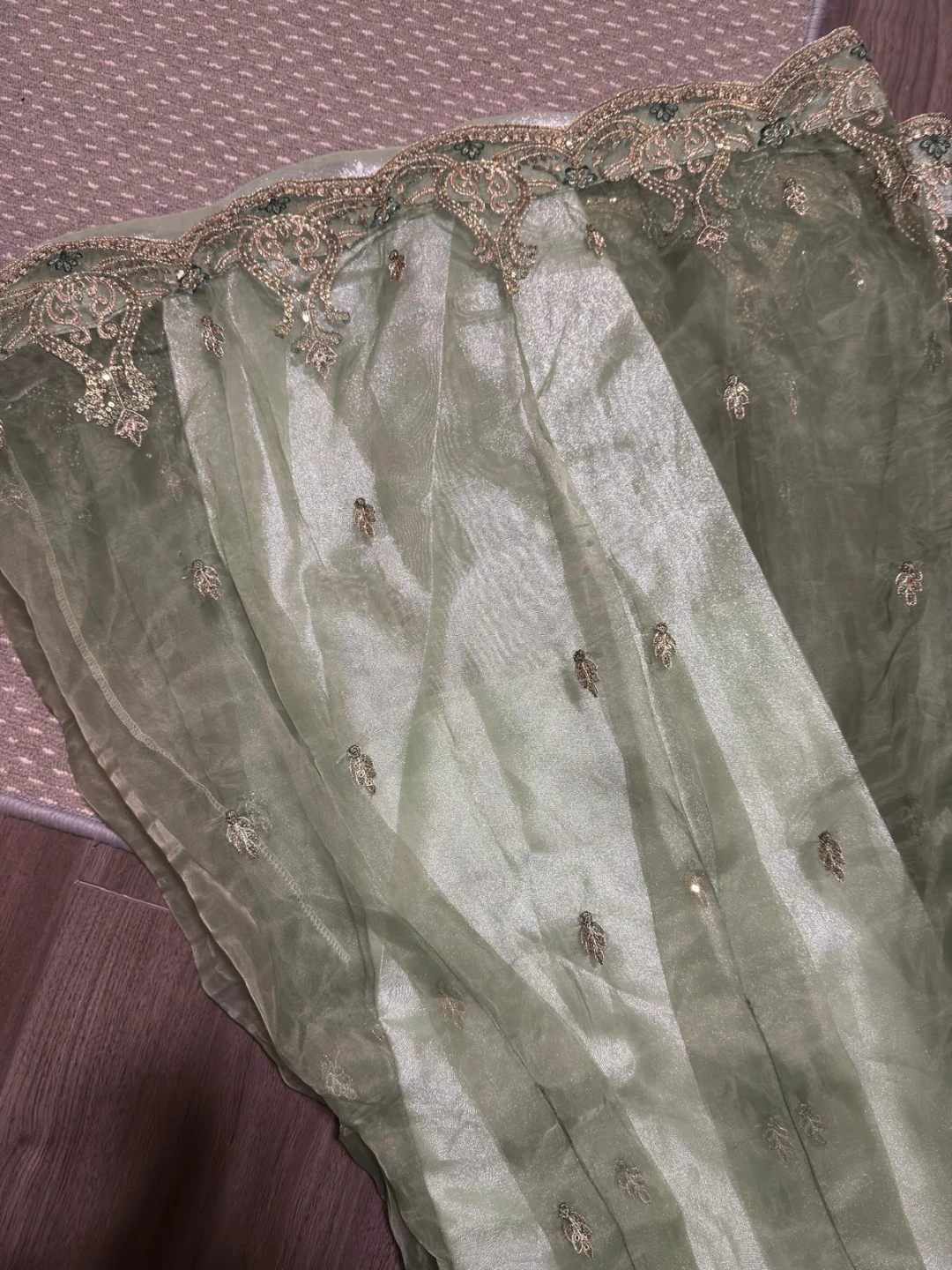 4You Green Embellished Kurti and Dupatta Set - photo 3