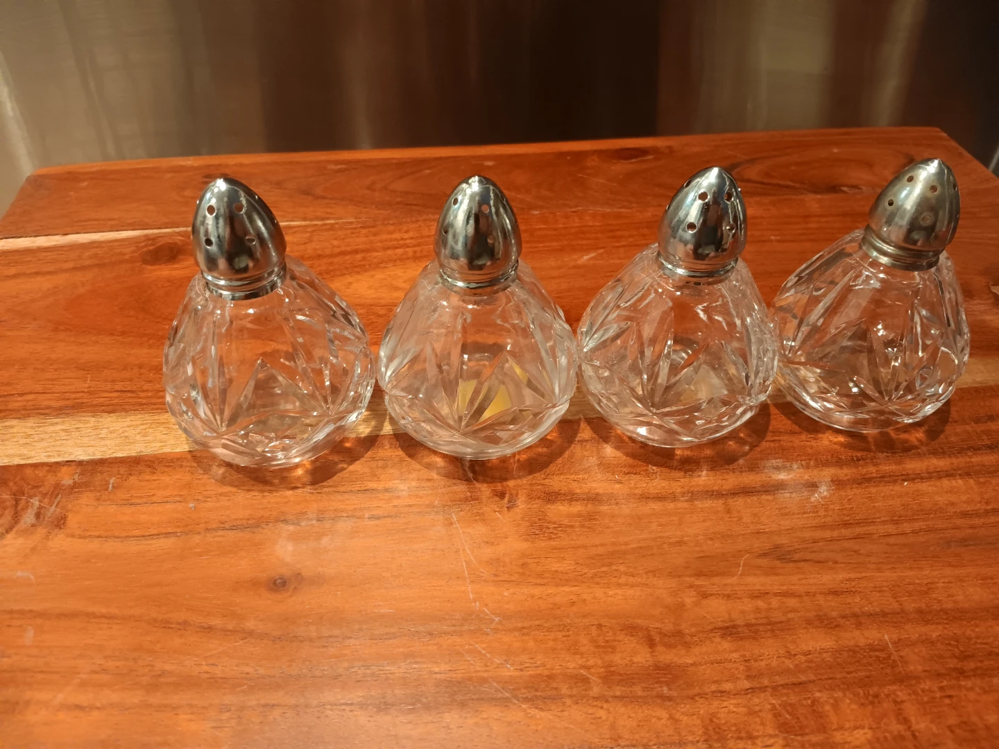 Vintage Glass Salt and Pepper Shakers