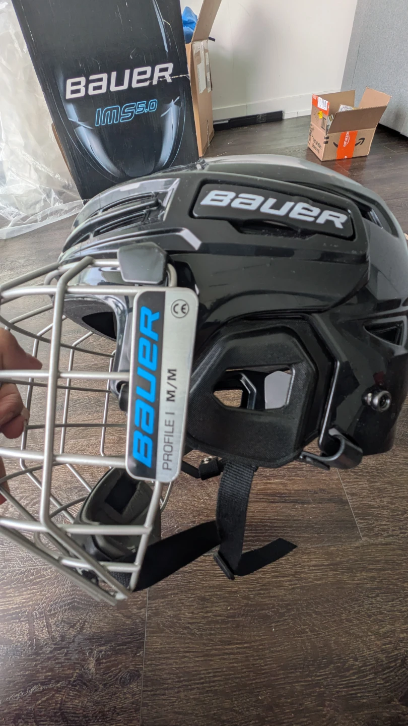 Bauer IMS 5.0 Hockey Helmet with Cage - Black - Medium - photo 2