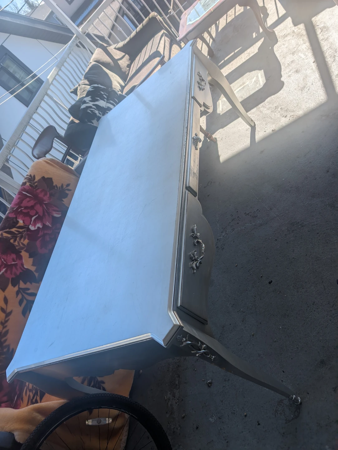 Vintage Grey Writing Desk - photo 2