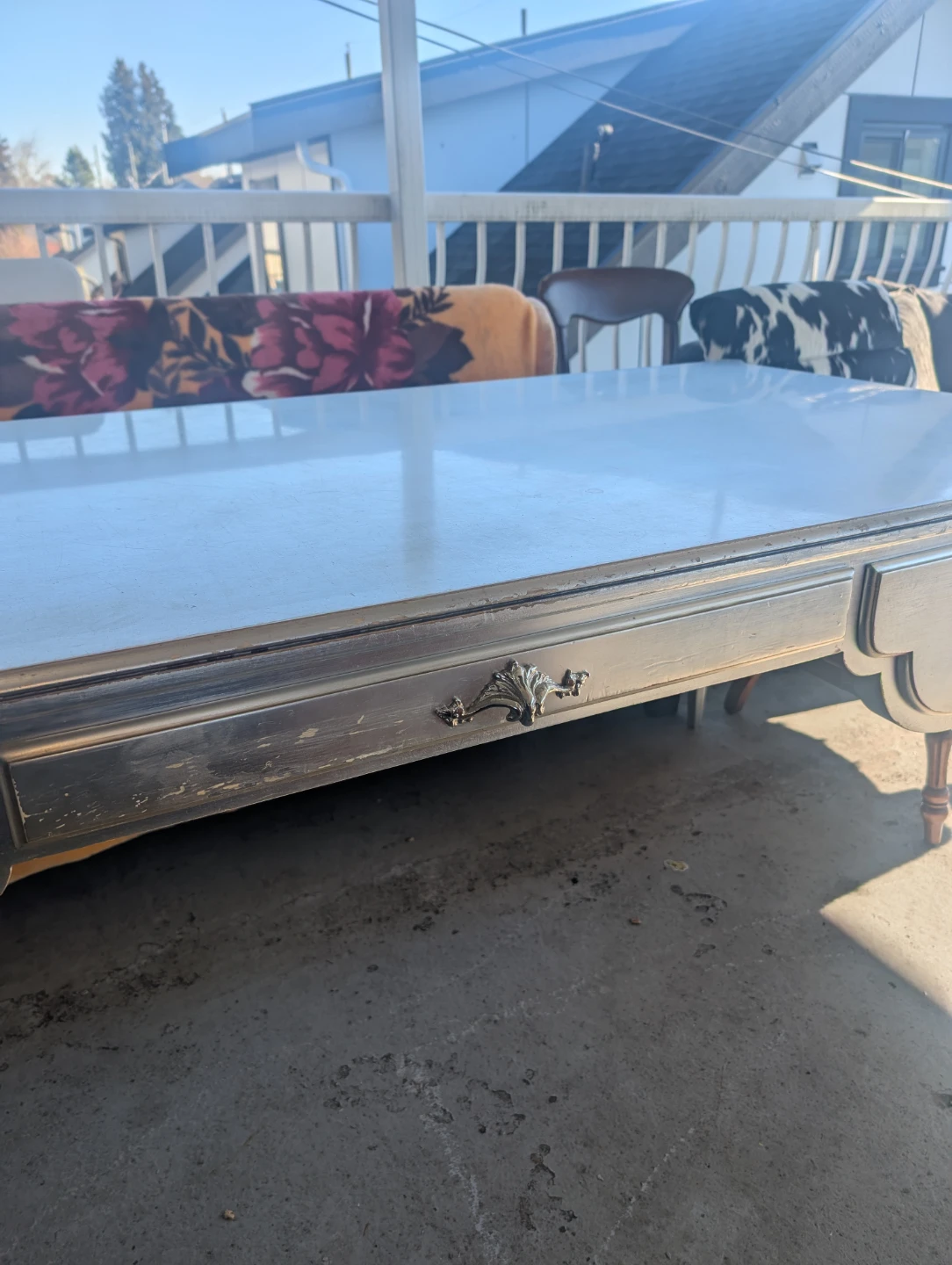 Vintage Grey Writing Desk - photo 3