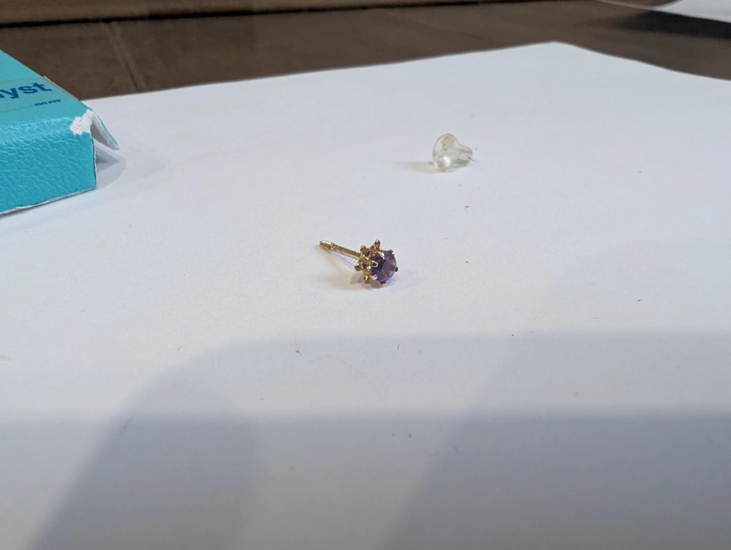 Brand New 14K Yellow Gold Amethyst Earrings For Sale - photo 5