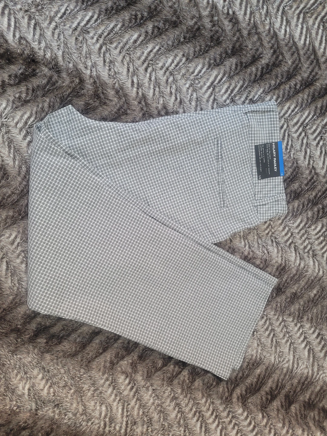 J.Jill Grey Plaid Pants Size 12 - photo 2
