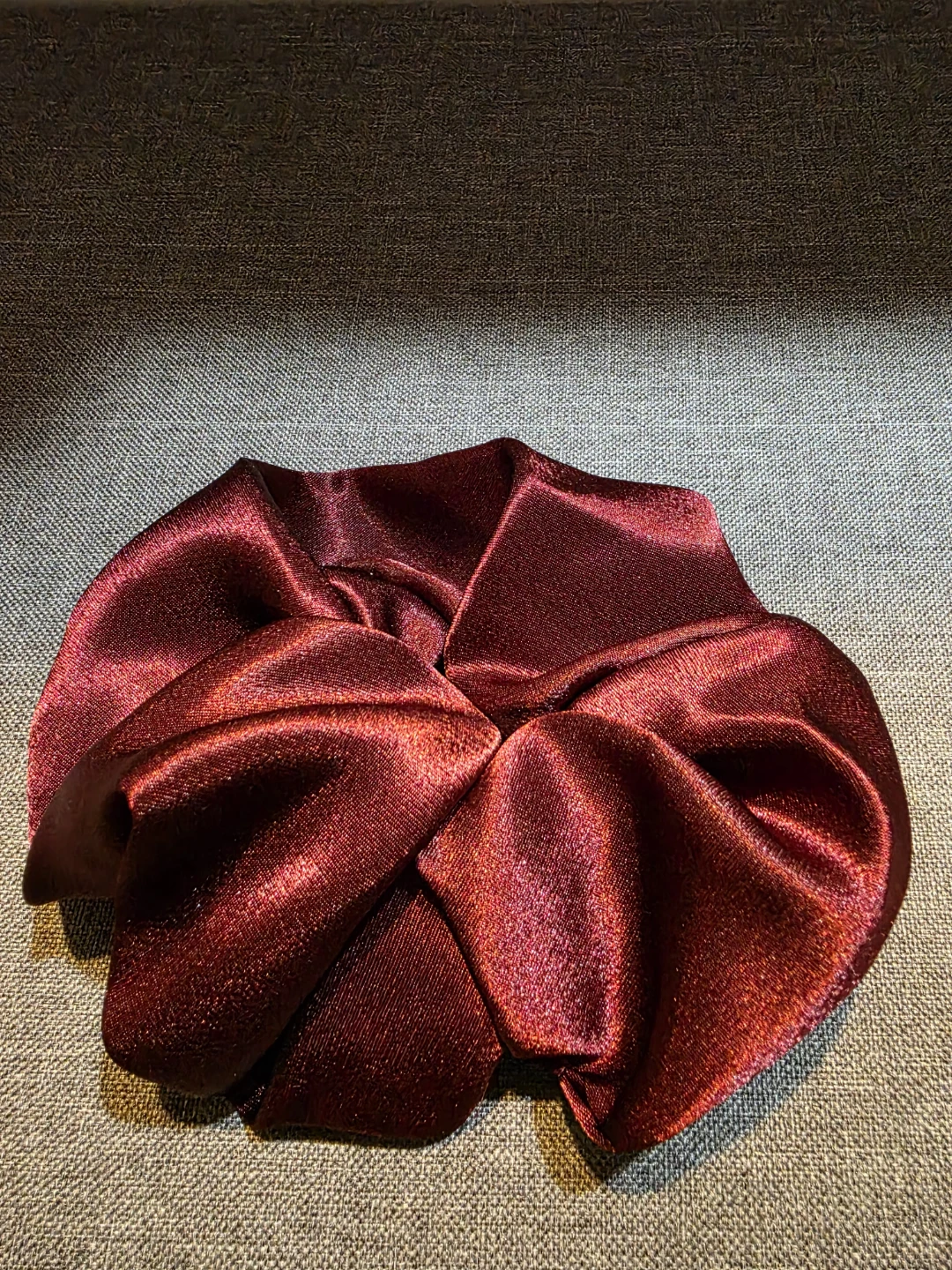 Burgundy Satin Scrunchie (Large)