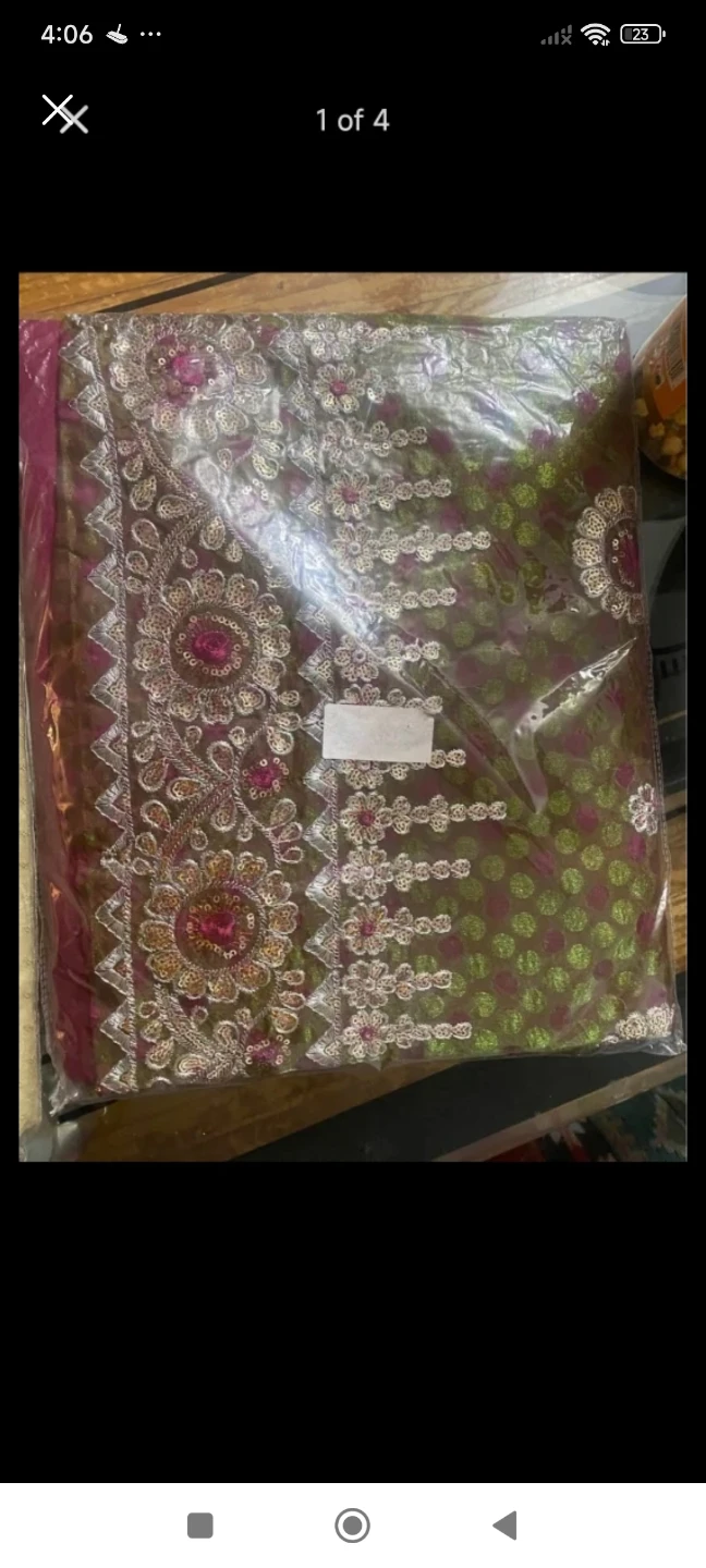 New Traditional Indian Silk Saree n suit piece - photo 4