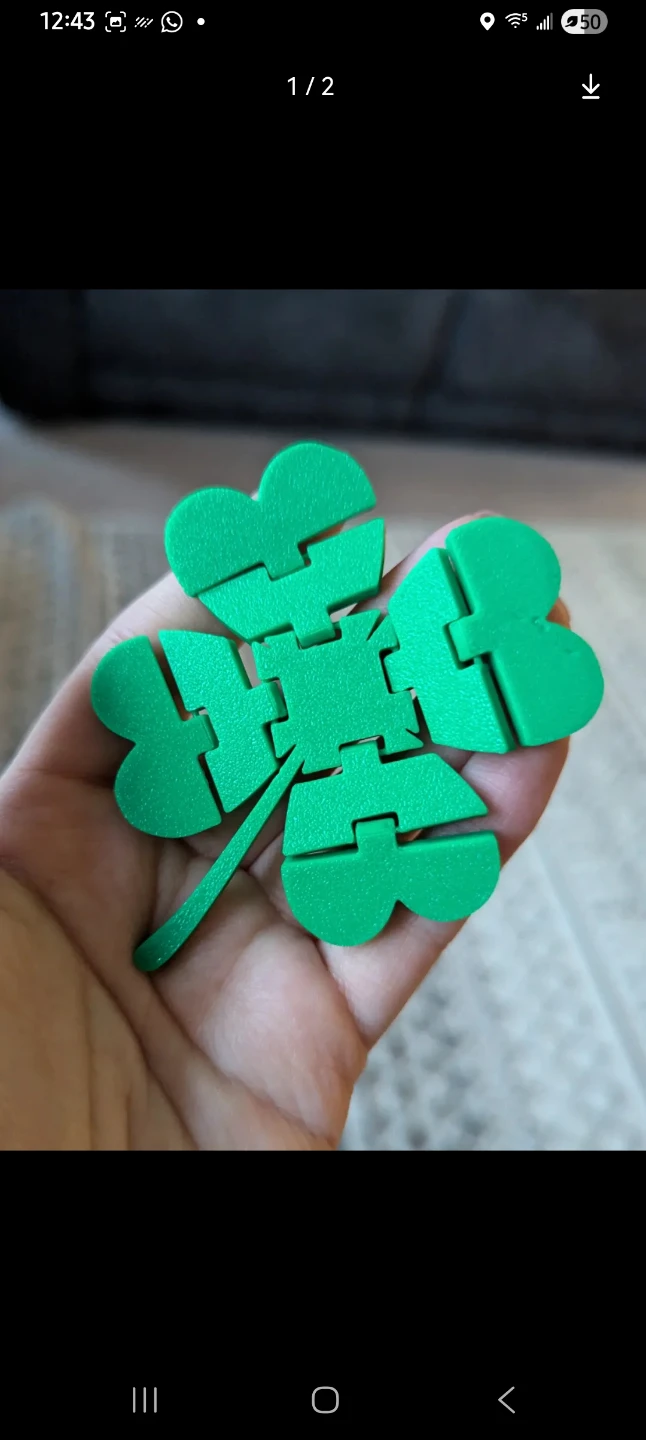 Articulated 3D Printed Clover Toy - photo 2