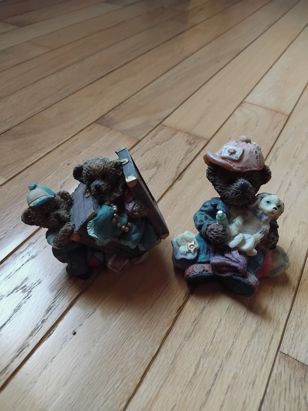 Two Teddy Bear Figurines