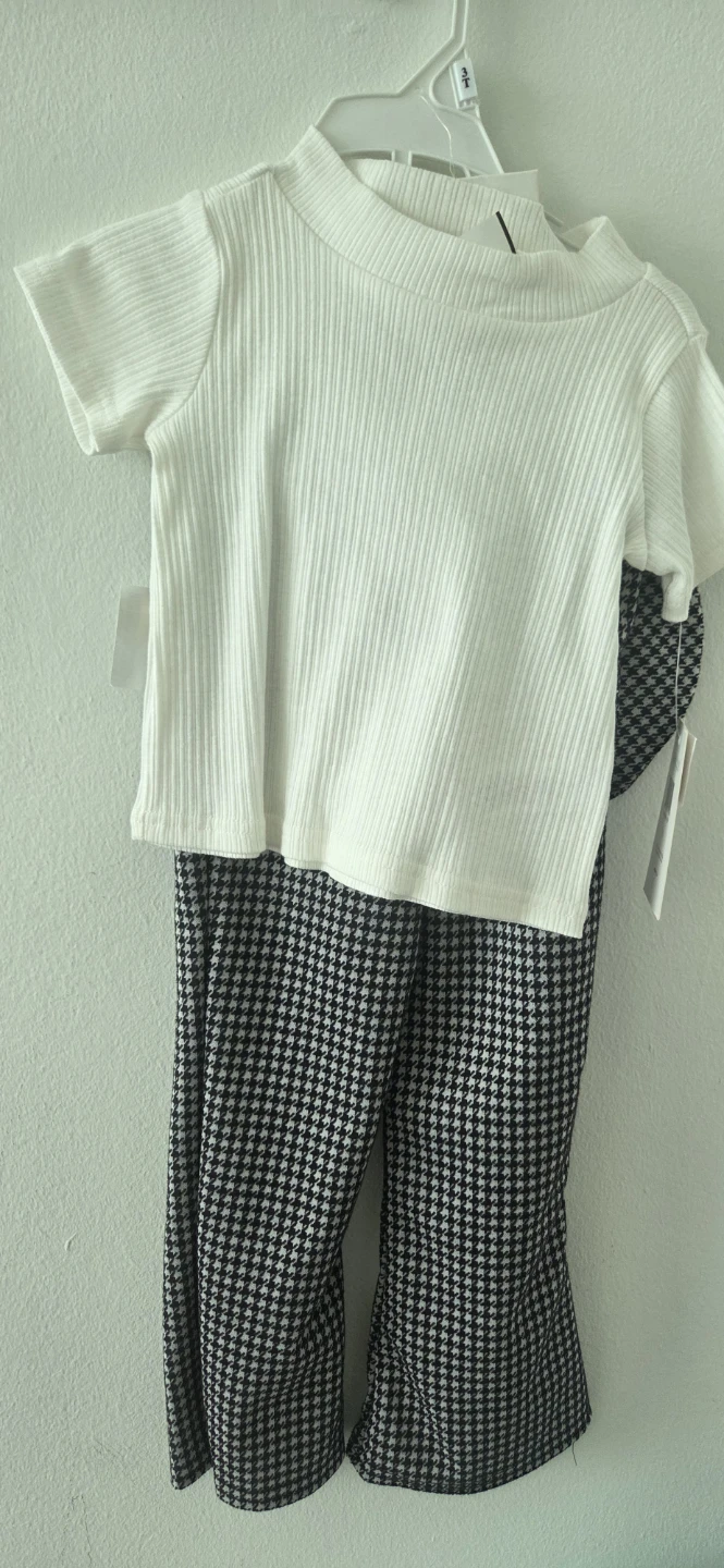 BWT Girl's Houndstooth Set 3pcs