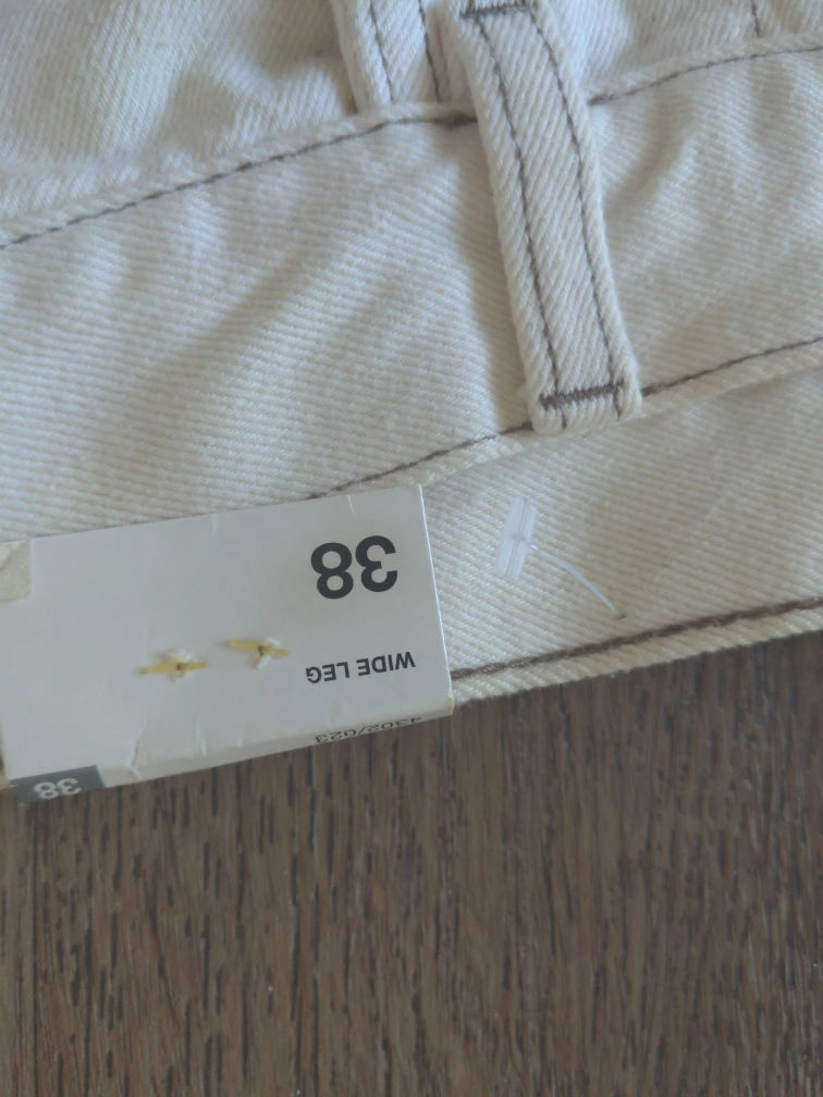 Zara Wide Leg Jeans  Cream - photo 3