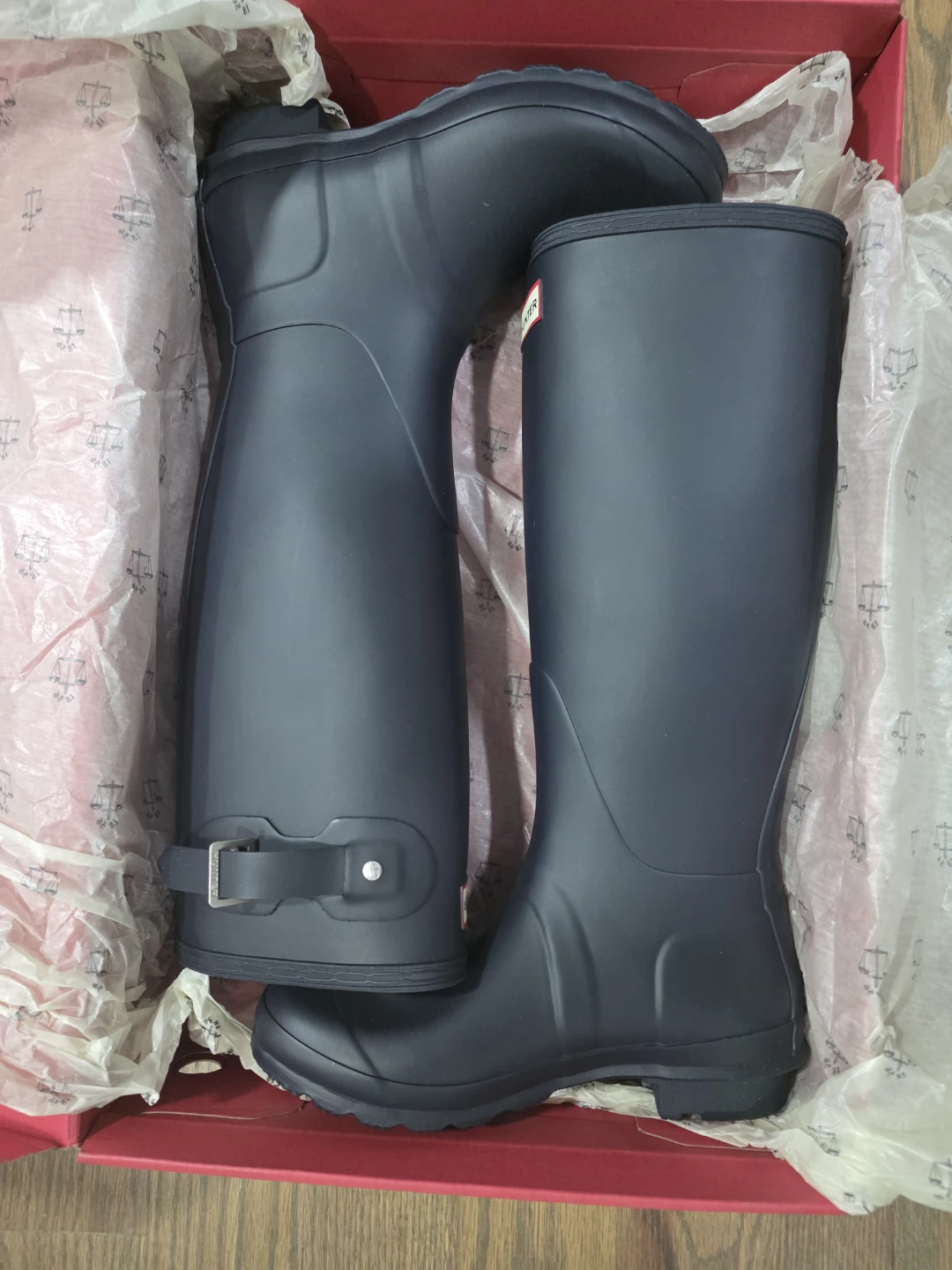 Hunter Women's Original Tall Navy Rain Boots US Size 7