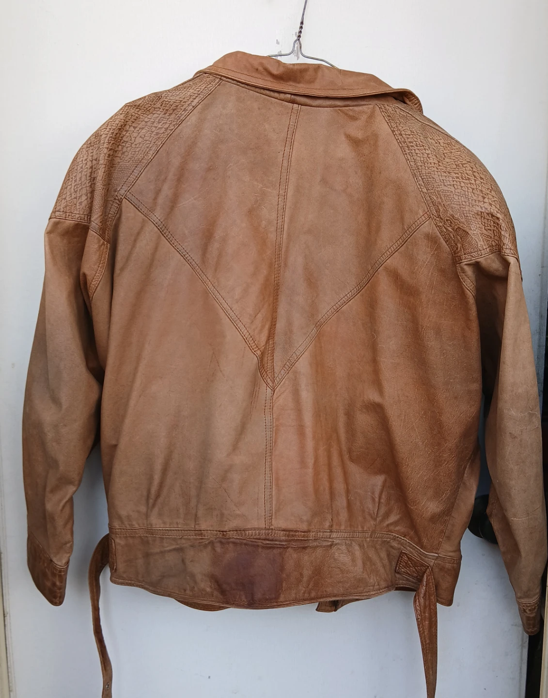 Vintage leather bomber jacket - photo 3