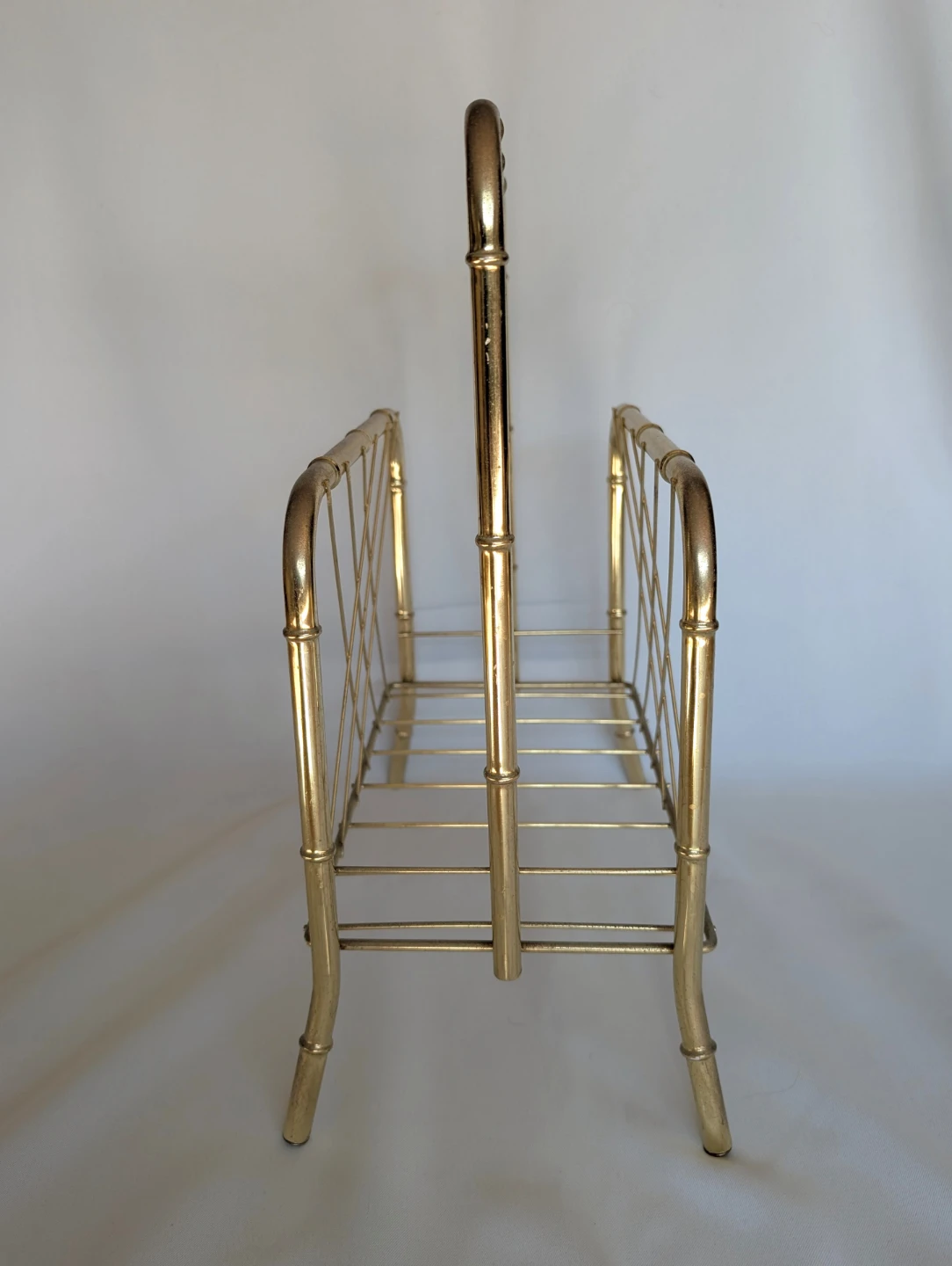 Brass magazine rack vintage - photo 2