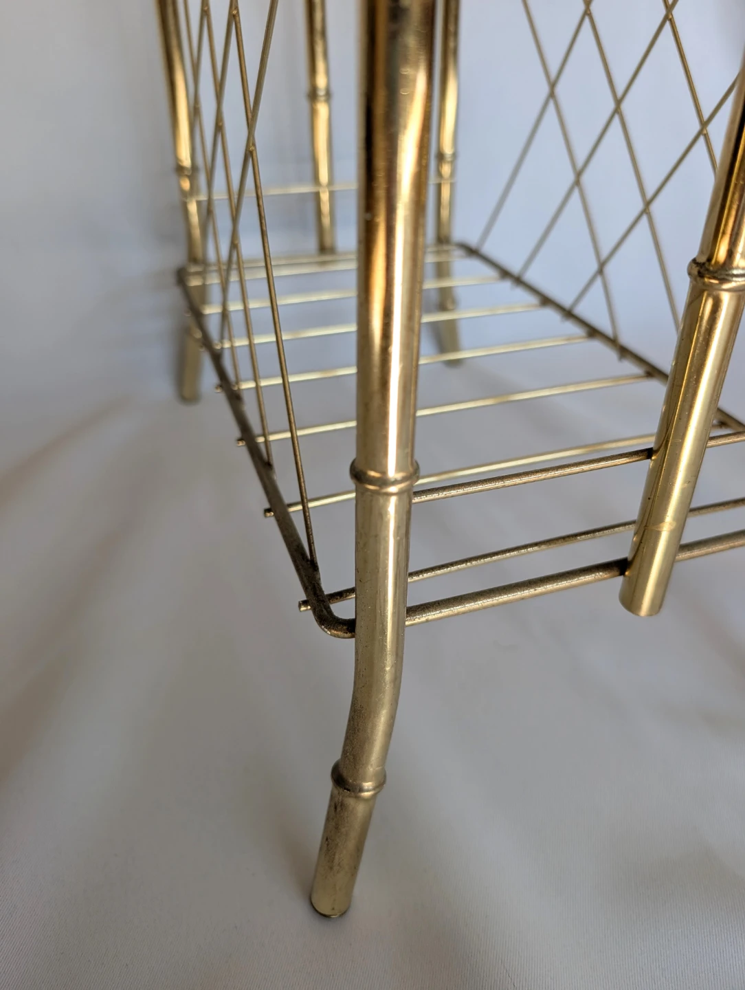 Brass magazine rack vintage - photo 4