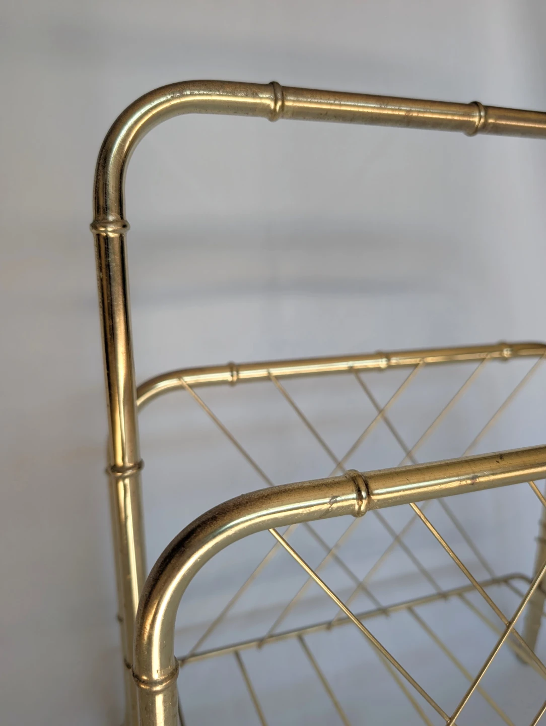 Brass magazine rack vintage - photo 5