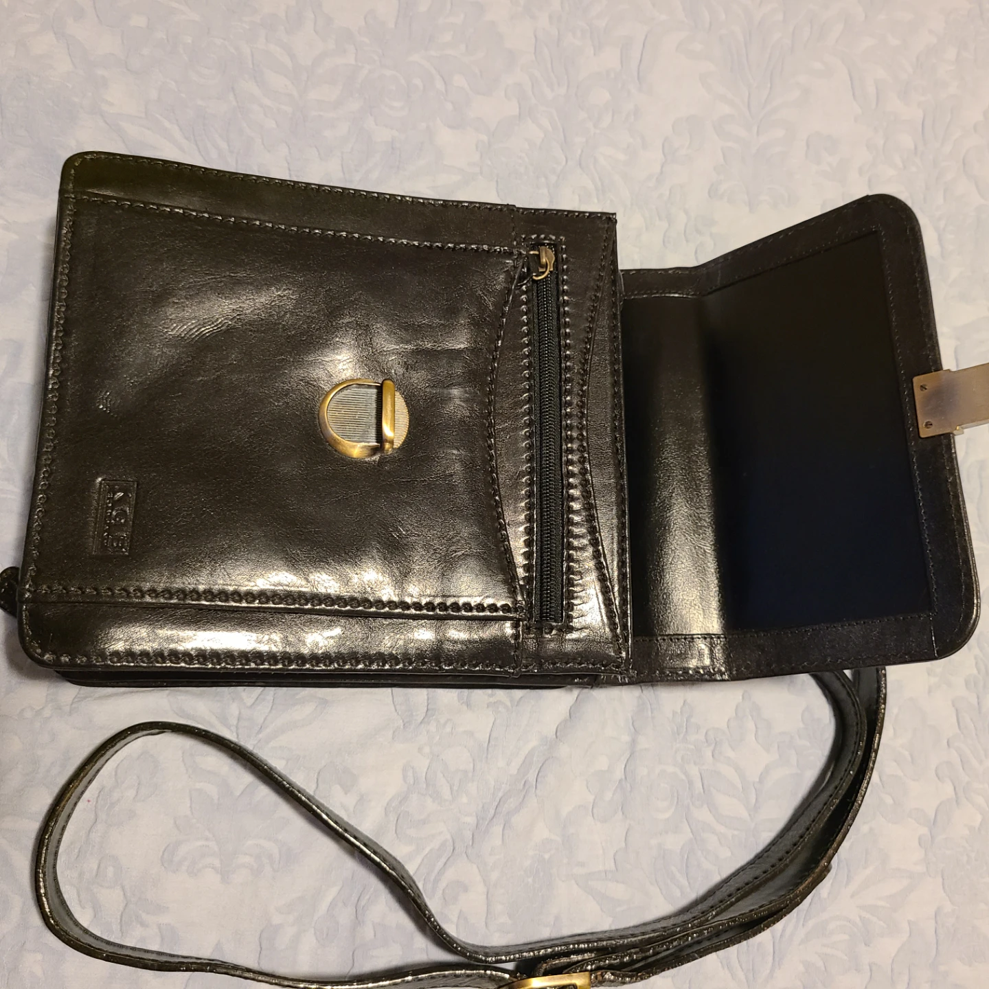 New KGB Black Leather Organizer Bag - photo 2