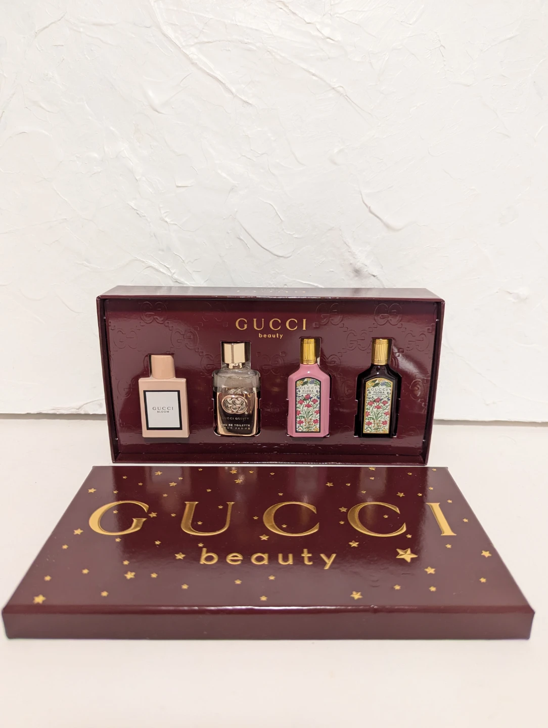 Gucci Beauty Mini Perfume Set with 4 bottles. New in Box.
