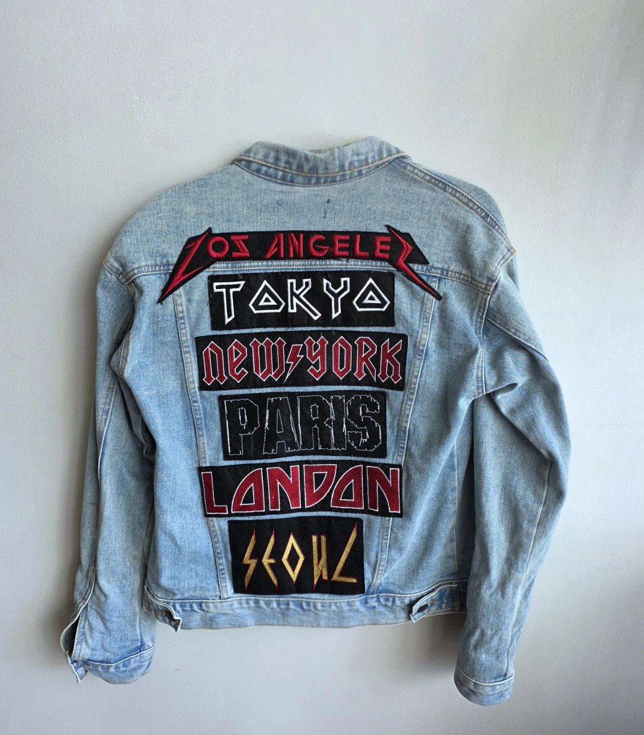 Denim Jacket with City Patches