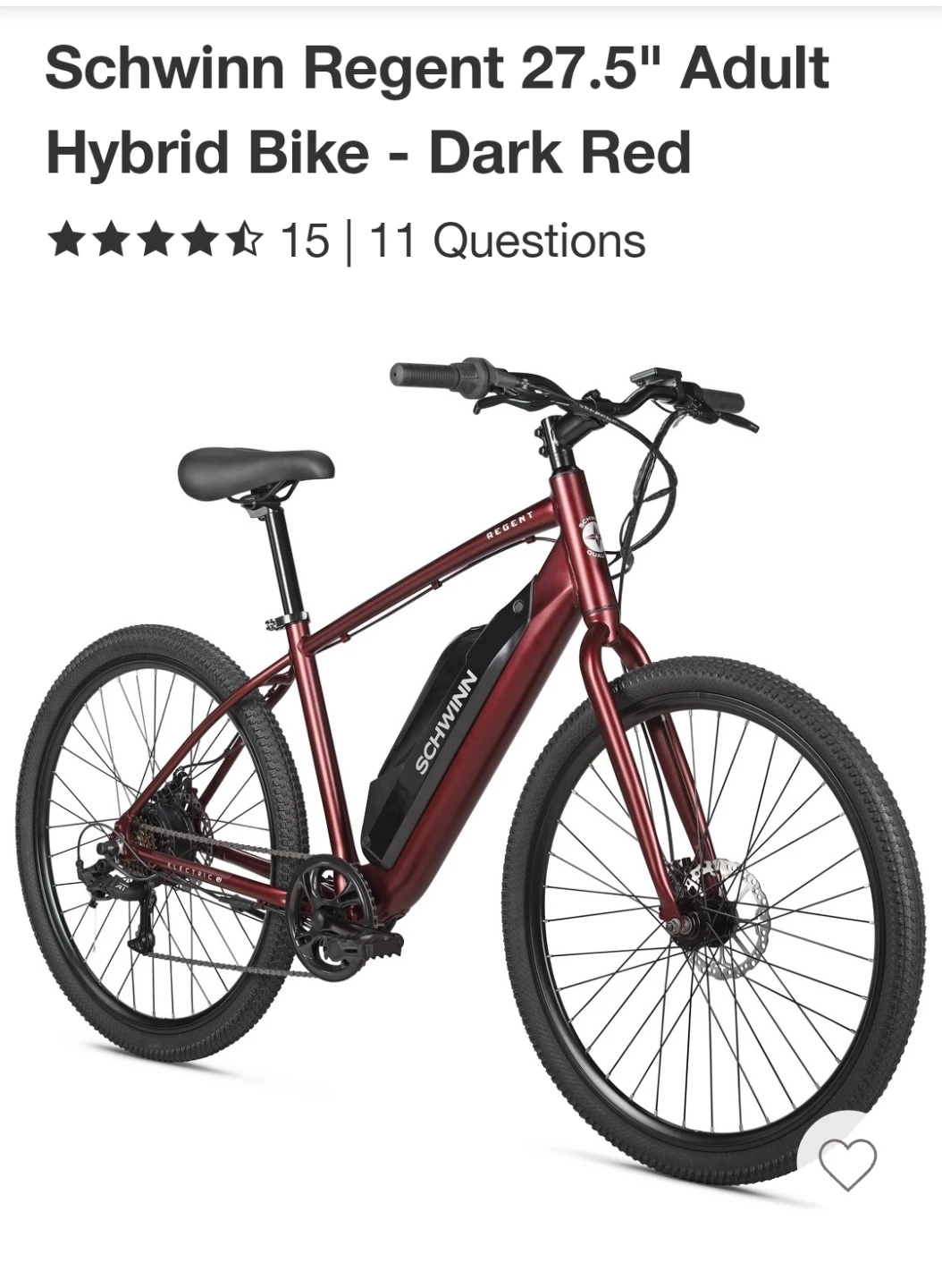 Schwinn Regent Electric Hybrid Bike [Dark Red] *NEW* - photo 4