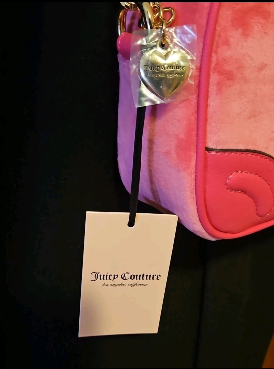 Juicy Couture Velour Crossbody Bag - Pink - photo 3