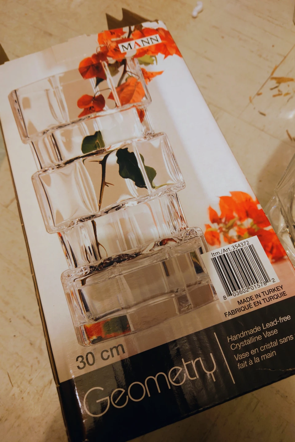 MANN Geometry 30 cm Handmade Crystal Vase - photo 2