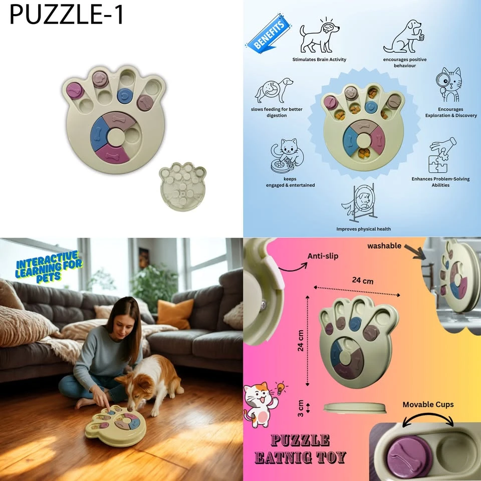 Interactive Pet Puzzle Feeder Toy
