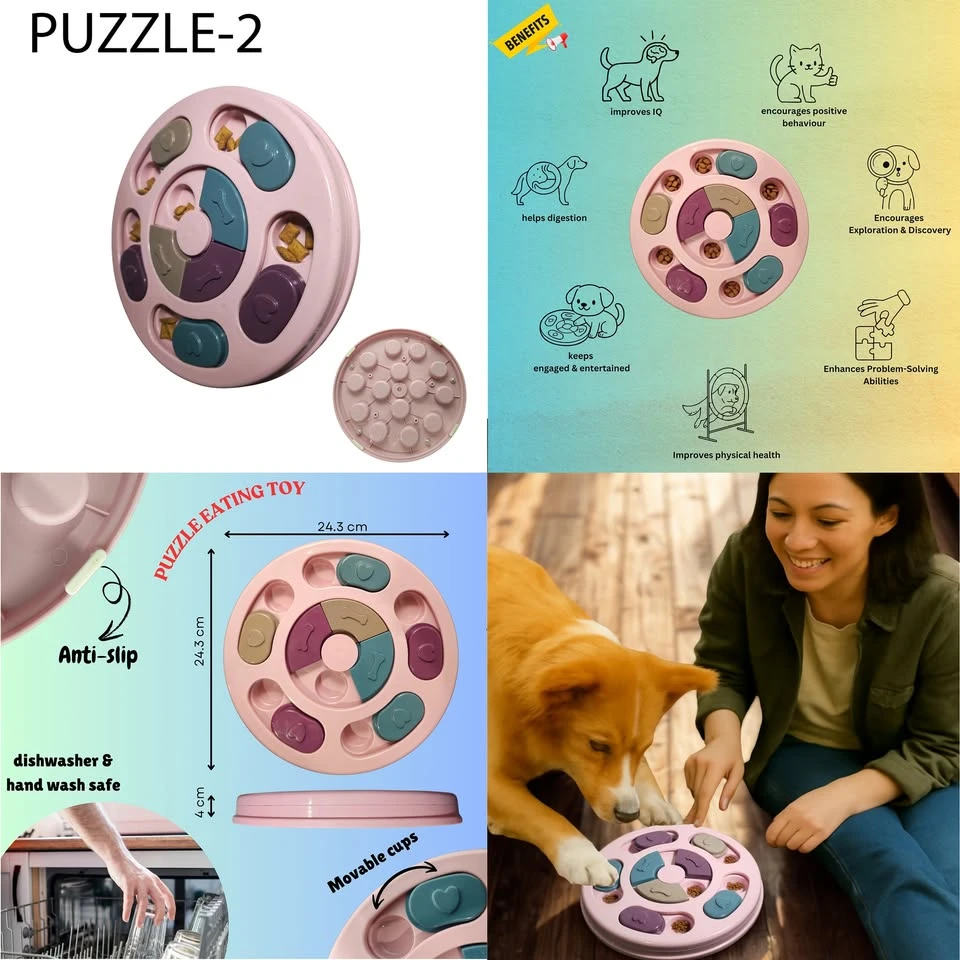 Interactive Pet Puzzle Feeder Toy - photo 2