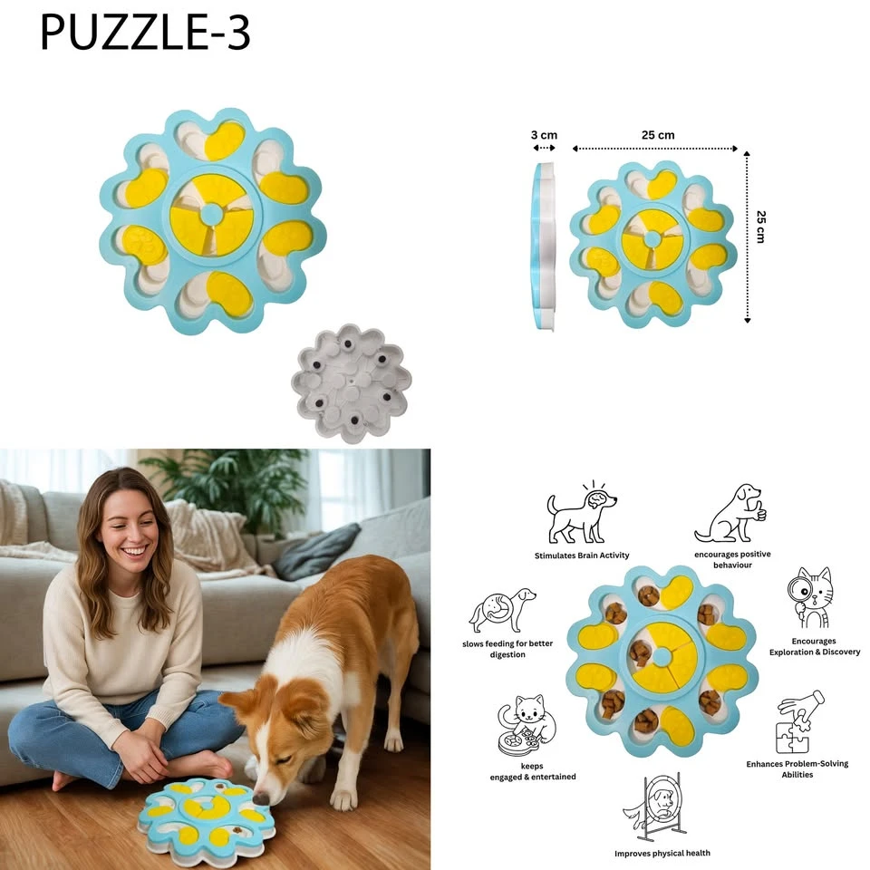 Interactive Pet Puzzle Feeder Toy - photo 3