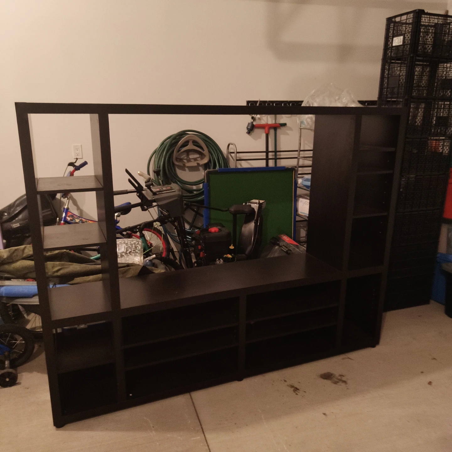 Dark Brown Entertainment Unit with Shelving