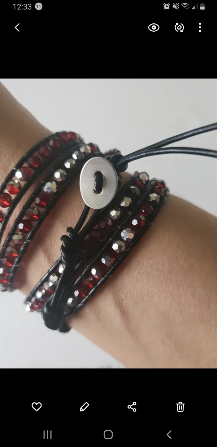 Red and Silver Wrap Bracelet - photo 3
