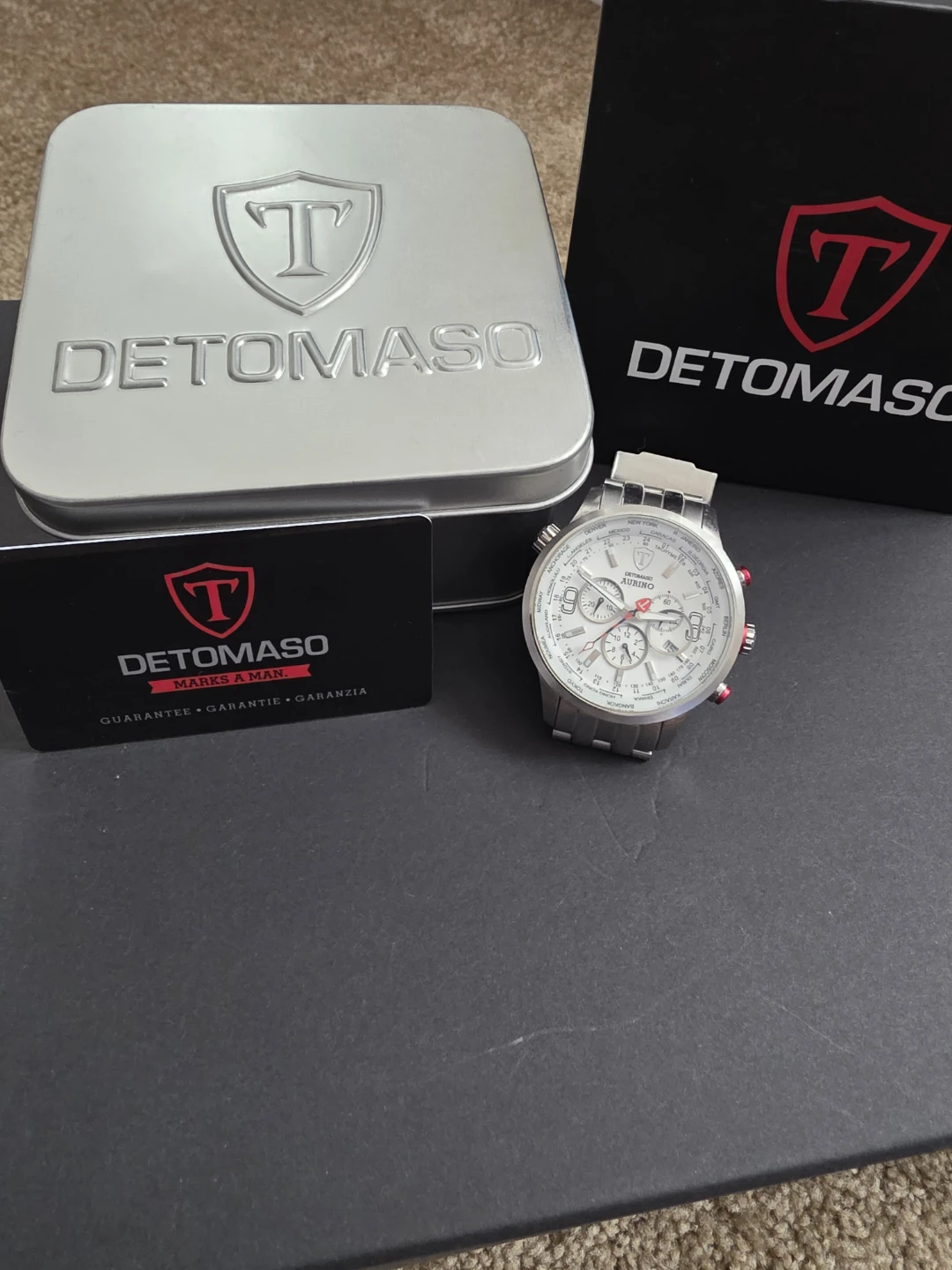 DETOMASO Automatic Chronograph Watch - Silver Stainless Steel - photo 4