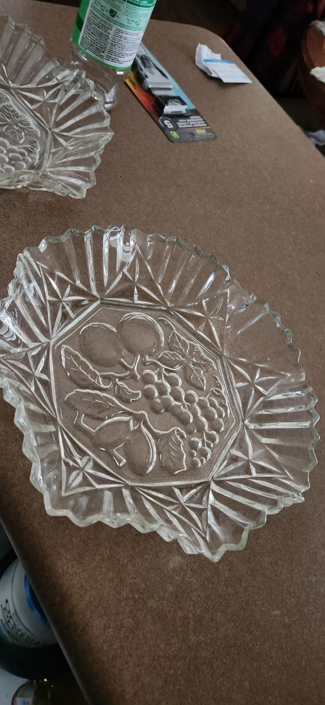 Glass fruit embossed serving dish🥕 - photo 2