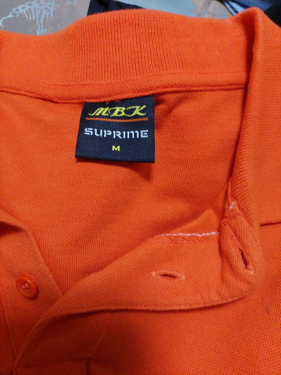 Orange MBK SUPRIME Polo Shirt - Size M 🏆 - photo 3