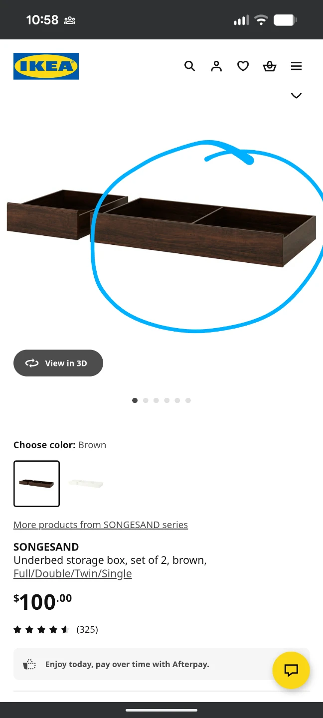 IKEA SONGESAND Underbed Storage