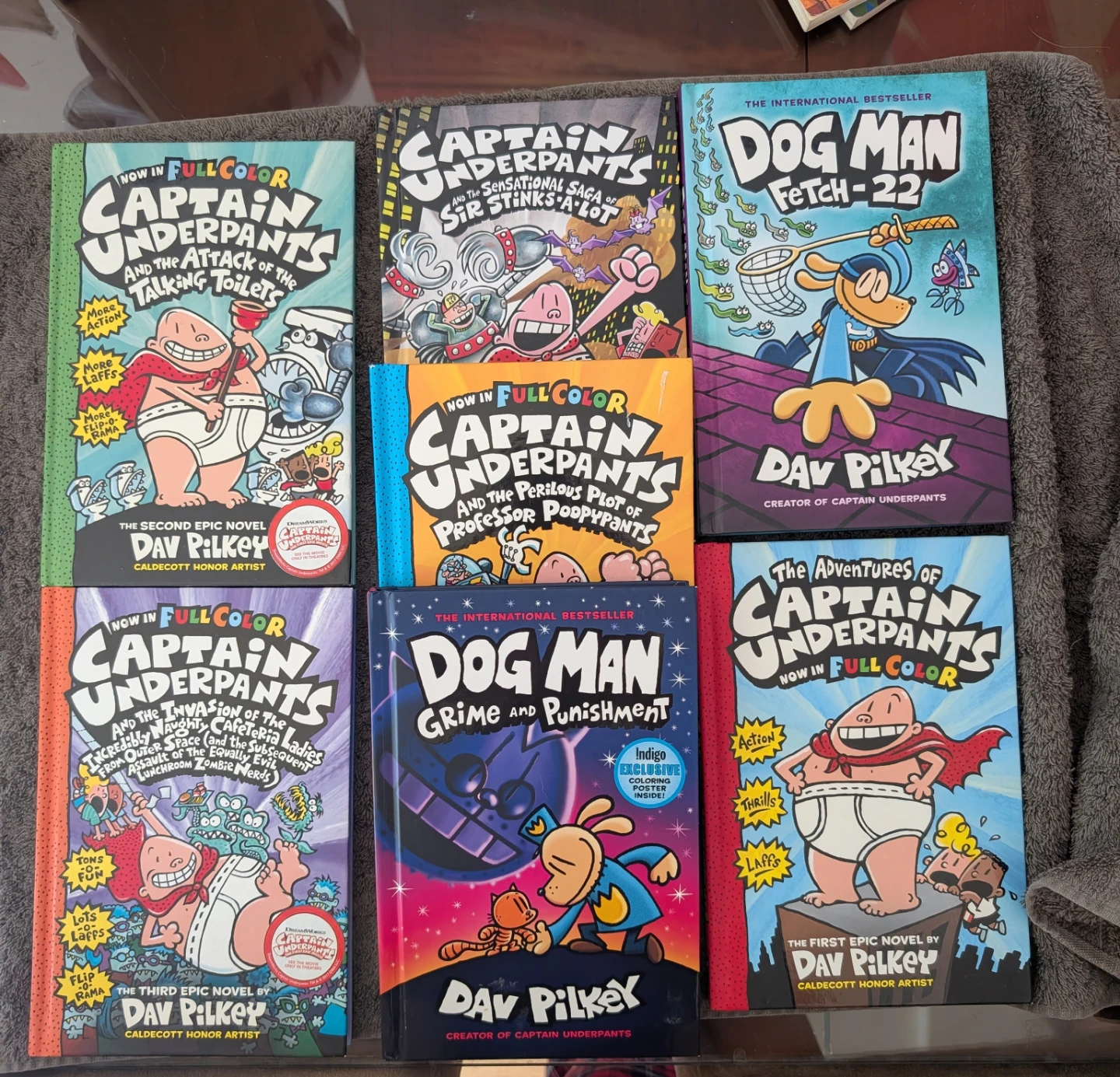 Captain Underpants Book Lot (7 Books) by Dav Pilkey