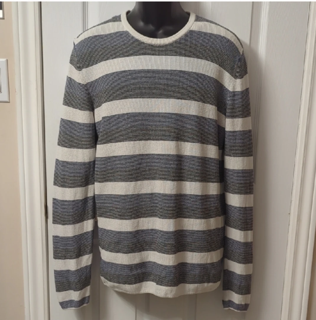 Zara Man Striped Long Sleeve Sweater XL