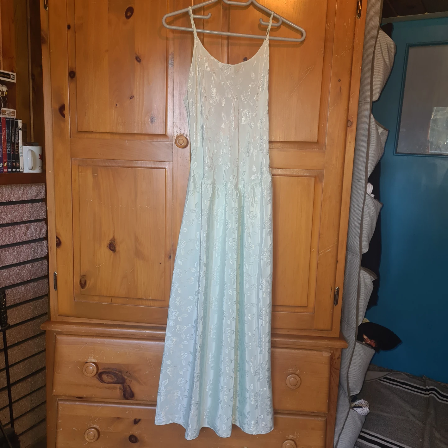 🏆ST MICHAEL (UK) Light Blue Floral Maxi Dress - photo 3