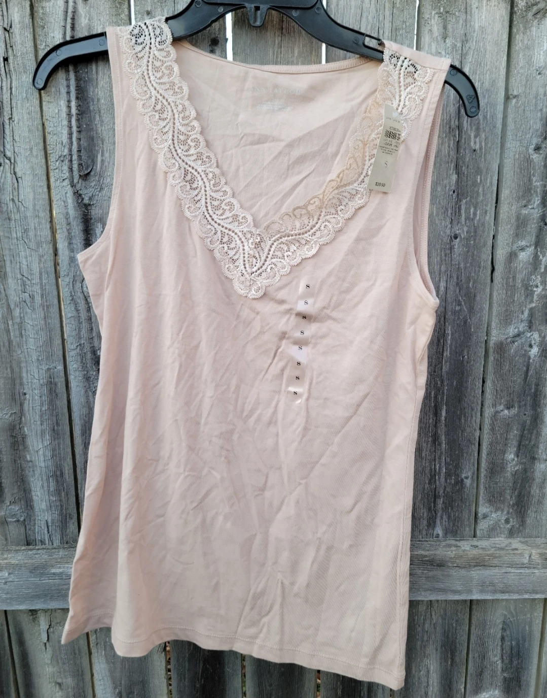 Ann Taylor Women's Lace Trim Tank Top - Size S