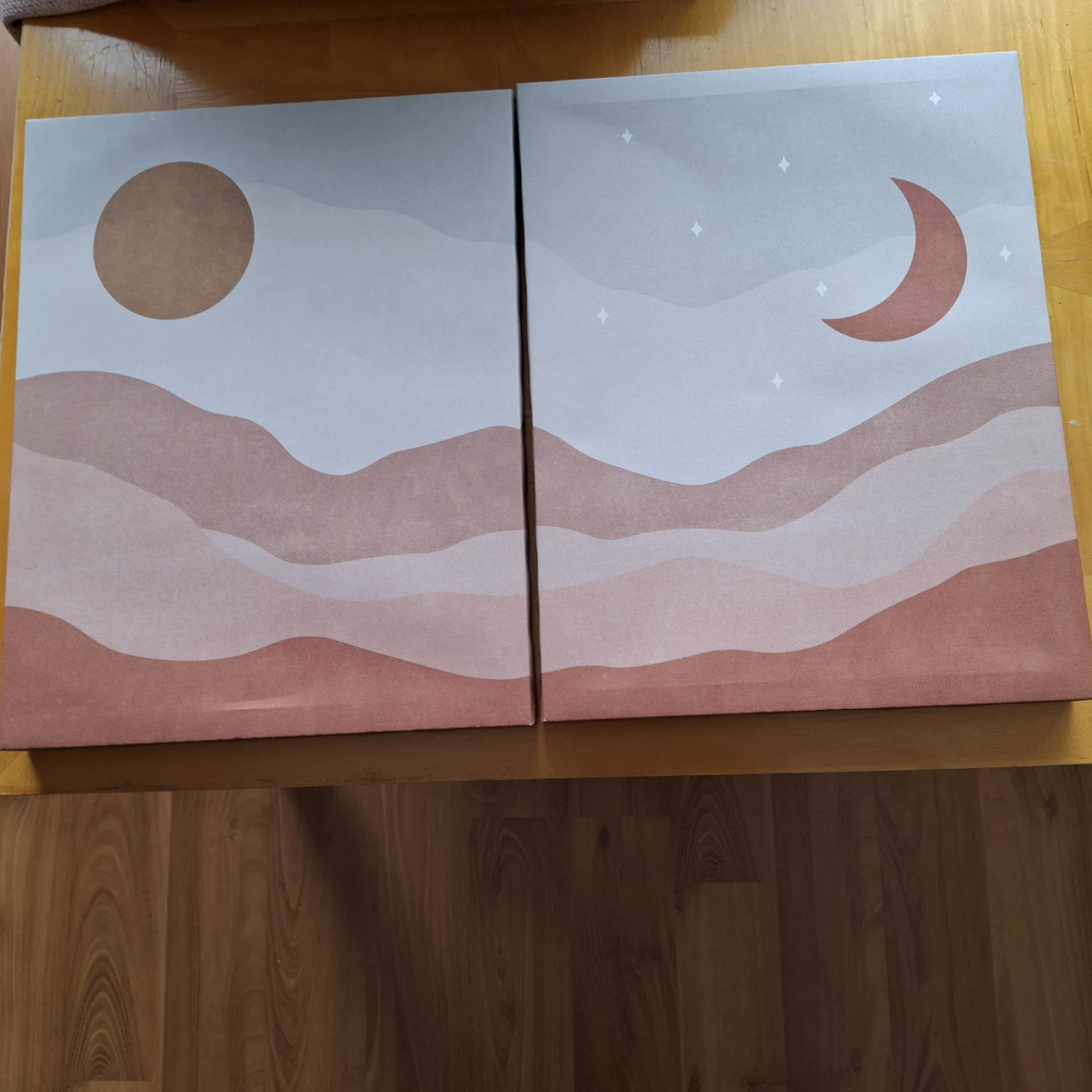 Set of 2 Abstract Landscape Canvas Prints