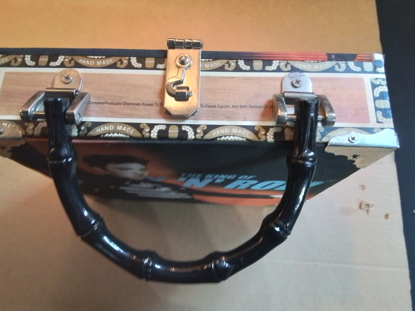 Double Chateau Cigar Box Hand Made with Elvis "The King - photo 2