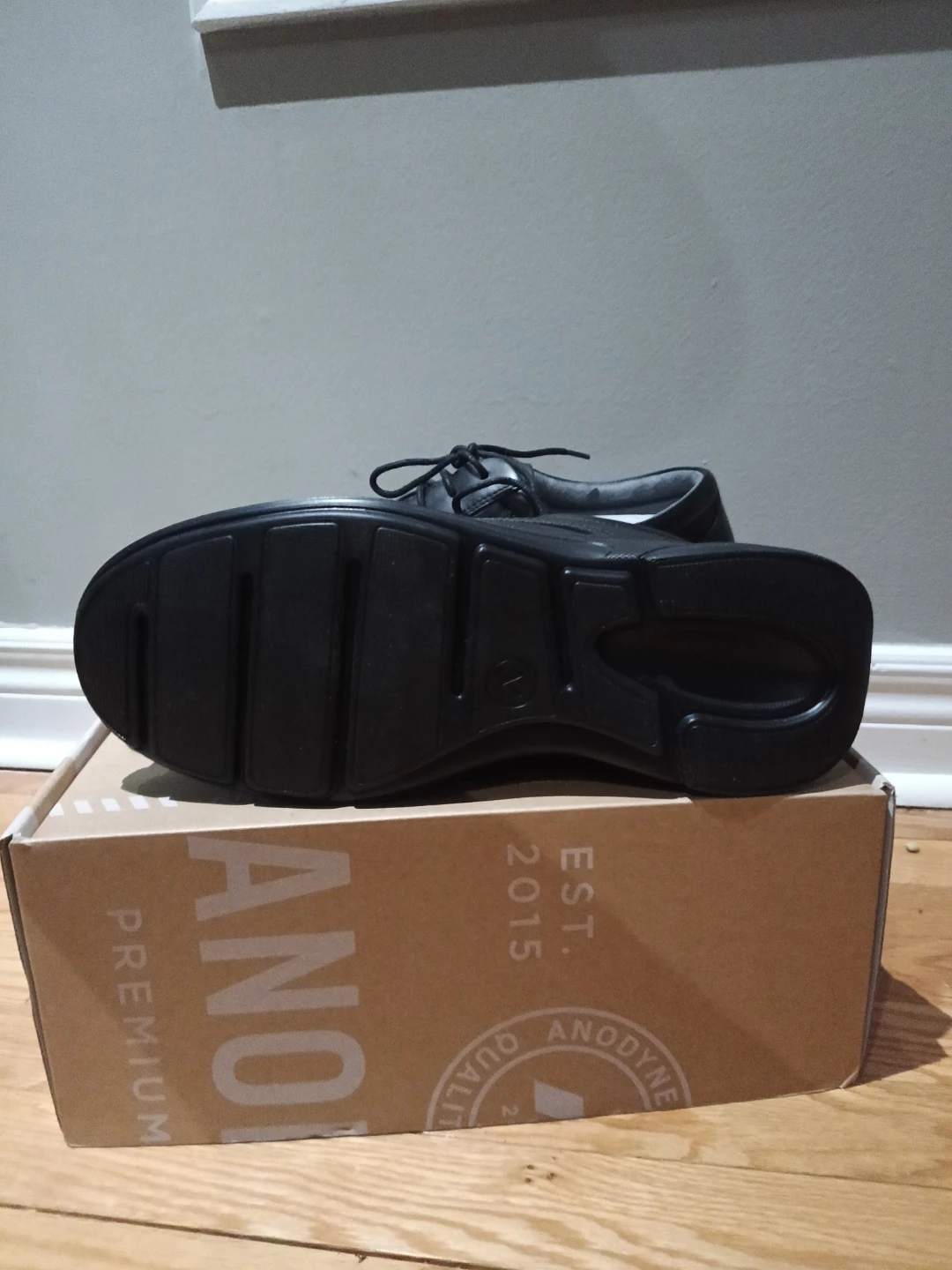 BRAND NEW ANODYNE Leather Oxford Shoes - Black - photo 3