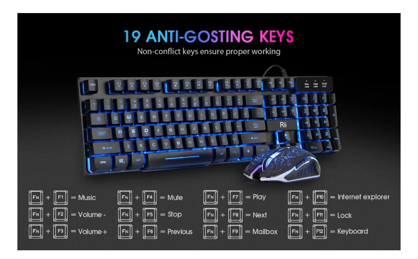 Rii Slim RGB Gaming Keyboard - photo 4
